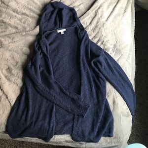 NWOT Motherhood Maternity Navy Hooded Cardigan